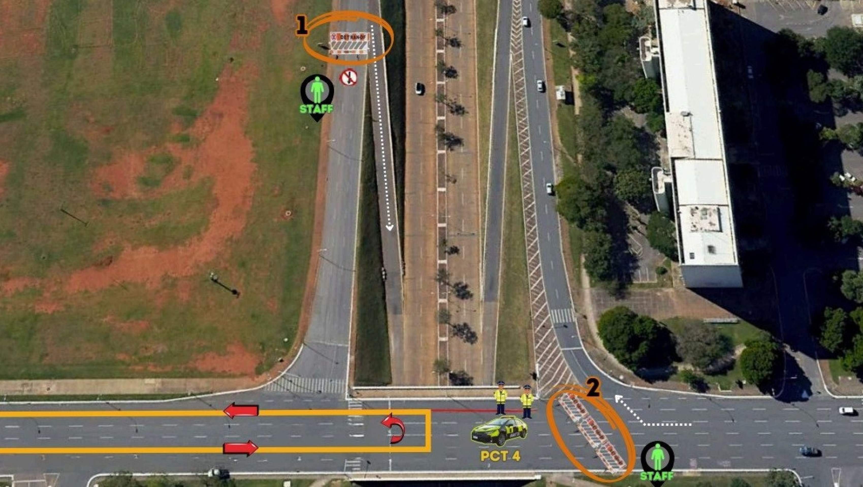 O fluxo de ve&iacute;culos da N1 ser&aacute; obrigatoriamente desviado para a L2 Norte