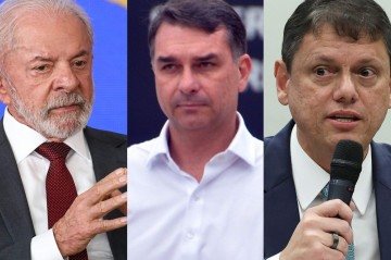 Levantamento do Instituto Paraná indica que o presidente Lula aparece em empate técnico com Flávio Bolsonaro e com o governador Tarcísio de Freitas em eventuais cenários de segundo turno da eleição presidencial de 2026 - (crédito: Lula Marques / Agência Brasil e Ed Alves CB/DA Press) Levantamento do Instituto Paraná indica que o presidente Lula aparece em empate técnico com Flávio Bolsonaro e com o governador Tarcísio de Freitas em eventuais cenários de segundo turno da eleição presidencial de 2026 - (crédito: Lula Marques / Agência Brasil e Ed Alves CB/DA Press)
