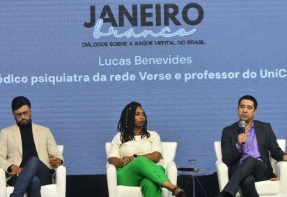 Durante o CB.Debate "Janeiro Branco: di&aacute;logos sobre a sa&uacute;de mental no Brasil, o psiquiatra Lucas Benevides (terno escuro) comenta que o adoecimento n&atilde;o atinge apenas a popula&ccedil;&atilde;o em geral, mas tamb&eacute;m profissionais estrat&eacute;gicos para o funcionamento da sociedade -  (crédito: Ed Alves/CB/D.A Press) -Durante o CB.Debate "Janeiro Branco: di&aacute;logos sobre a sa&uacute;de mental no Brasil, o psiquiatra Lucas Benevides (terno escuro) comenta que o adoecimento n&atilde;o atinge apenas a popula&ccedil;&atilde;o em geral, mas tamb&eacute;m profissionais estrat&eacute;gicos para o funcionamento da sociedade -  (crédito: Ed Alves/CB/D.A Press)