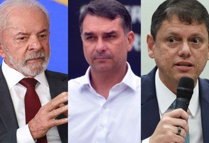 Levantamento do Instituto Paraná indica que o presidente Lula aparece em empate técnico com Flávio Bolsonaro  e com o governador Tarcísio de Freitas em eventuais cenários de segundo turno da eleição presidencial de 2026 -  (crédito: Lula Marques / Agência Brasil e Ed Alves CB/DA Press) -Levantamento do Instituto Paraná indica que o presidente Lula aparece em empate técnico com Flávio Bolsonaro  e com o governador Tarcísio de Freitas em eventuais cenários de segundo turno da eleição presidencial de 2026 -  (crédito: Lula Marques / Agência Brasil e Ed Alves CB/DA Press)