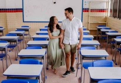 Carollayne e Diego se conheceram na escola e quiseram recuperar a história de amor em ensaio fotográfico -  (crédito: Avelã Fotografia) -Carollayne e Diego se conheceram na escola e quiseram recuperar a história de amor em ensaio fotográfico -  (crédito: Avelã Fotografia)