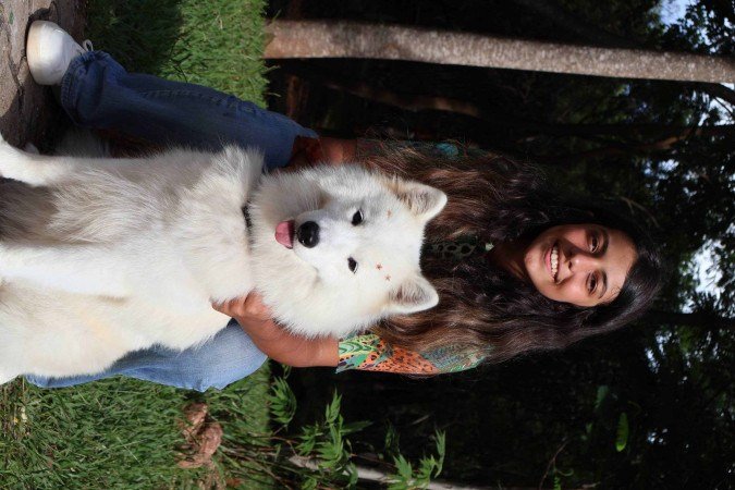  29/01/2026 Bruna Gaston CB/DA Press. Cão de assistência  Yumi e sua dona Alice, autista. Parque Olhos D'água, Asa Norte
      