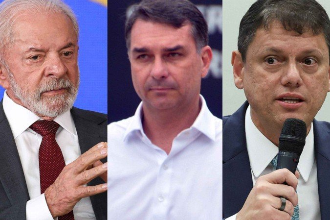 Levantamento do Instituto Paraná indica que o presidente Lula aparece em empate técnico com Flávio Bolsonaro e com o governador Tarcísio de Freitas em eventuais cenários de segundo turno da eleição presidencial de 2026 - (crédito: Lula Marques / Agência Brasil e Ed Alves CB/DA Press) Levantamento do Instituto Paraná indica que o presidente Lula aparece em empate técnico com Flávio Bolsonaro e com o governador Tarcísio de Freitas em eventuais cenários de segundo turno da eleição presidencial de 2026 - (crédito: Lula Marques / Agência Brasil e Ed Alves CB/DA Press)