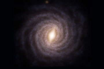 A Via Láctea é uma galáxia do tipo espiral, onde a maior parte das estrelas está distribuída em uma grande estrutura de poeira achatada -  (crédito: European Space Agency (ESA))