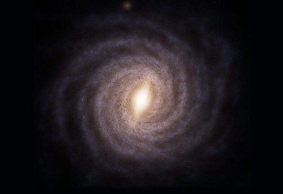 A Via Láctea é uma galáxia do tipo espiral, onde a maior parte das estrelas está distribuída em uma grande estrutura de poeira achatada -  (crédito: European Space Agency (ESA)) -A Via Láctea é uma galáxia do tipo espiral, onde a maior parte das estrelas está distribuída em uma grande estrutura de poeira achatada -  (crédito: European Space Agency (ESA))