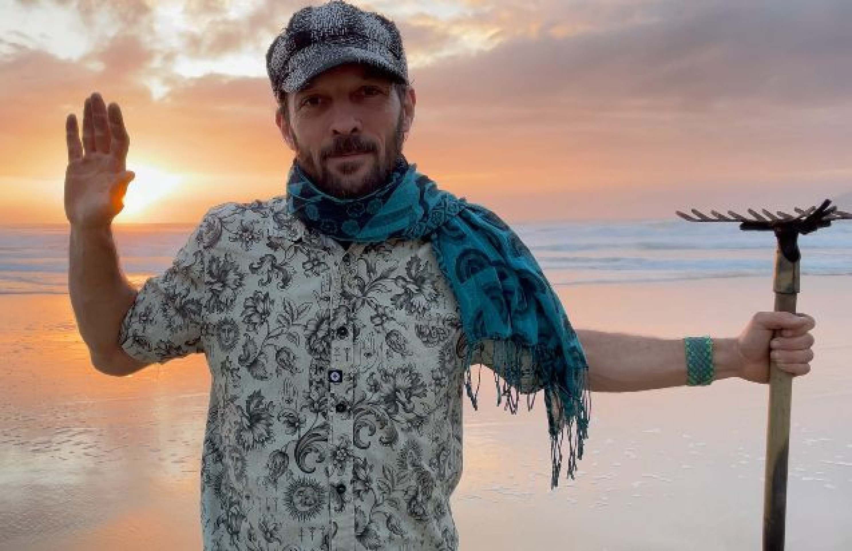 Artista visual Cleyton Badu&iacute;no trabalha com land art h&aacute; 13 anos