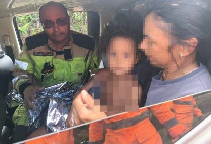 A criança foi localizada na tarde deste sábado  -  (crédito: CBMMG)