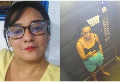 No dia em que desapareceu, Daiane foi vista às 18h50, quando foi flagrada por câmeras de segurança do edifício
 -  (crédito: TV Alterosa Goiás / Reprodução)