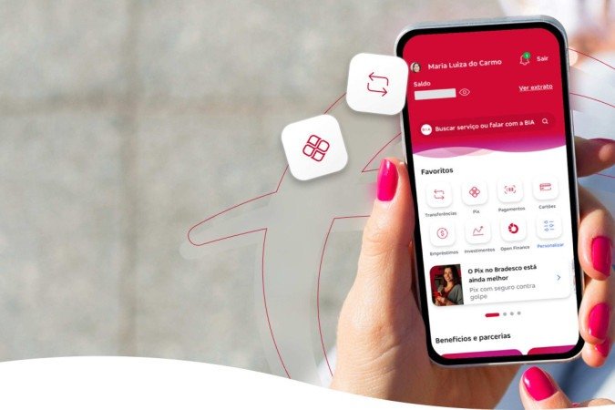 Aplicativo do banco Bradesco apresenta instabilidade nos serviços - (crédito: Divulgação/Bradesco) Aplicativo do banco Bradesco apresenta instabilidade nos serviços - (crédito: Divulgação/Bradesco)