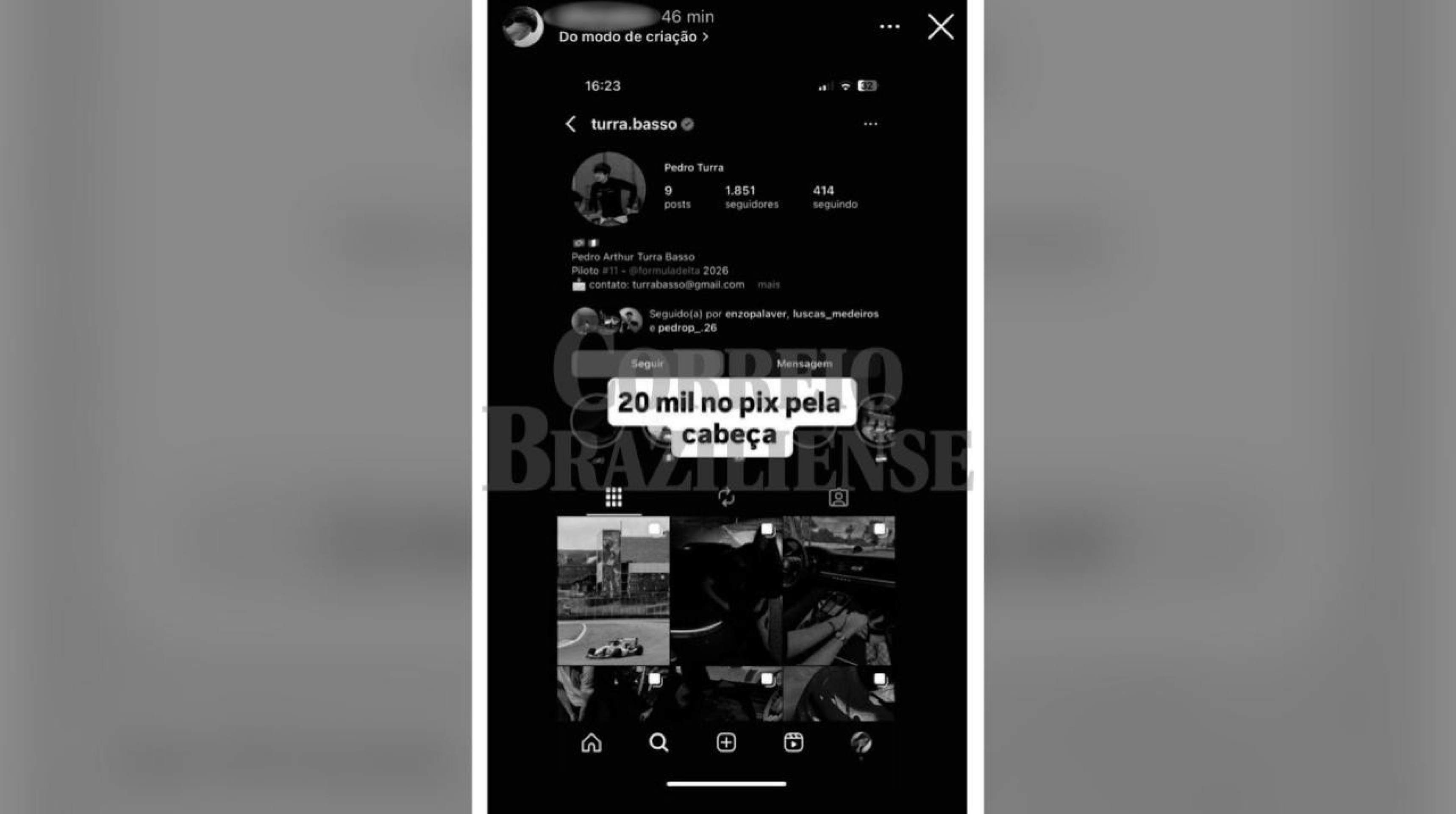 Defesa de Turra diz que piloto est&aacute; sendo amea&ccedil;ado nas redes sociais