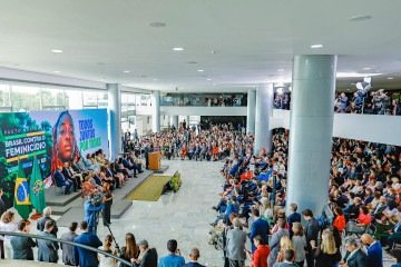  04.02.2026 - Presidente da Rep..blica, Luiz In..cio Lula da Silva, durante cerim..nia de assinatura do Pacto Brasil de Enfrentamento ao Feminic..dio. Pal..cio do Planalto. Bras..lia (DF) - Brasil..Foto: Ricardo Stuckert / PR
     -  (crédito:  Ricardo Stuckert / PR)