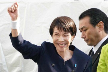 A japonesa Sanae Takaichi desperta o entusiasmo da Geração Z -  (crédito: KAZUHIRO NOGI / AFP)