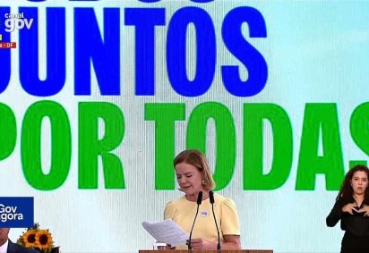 Discurso da Ministra da Secretaria de Relações Institucionais, Gleisi Hoffmann, durante lançamento do Pacto Brasil de Enfrentamento ao Feminicídio.
 -  (crédito: Reprodução/Youtube ) -Discurso da Ministra da Secretaria de Relações Institucionais, Gleisi Hoffmann, durante lançamento do Pacto Brasil de Enfrentamento ao Feminicídio.
 -  (crédito: Reprodução/Youtube )