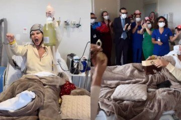 Val Marchiori desabafa após encerrar última sessão de quimioterapia - (crédito: Reprodução/Instagram) Val Marchiori desabafa após encerrar última sessão de quimioterapia - (crédito: Reprodução/Instagram)