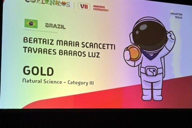 Beatriz luz conquistou medalha de ouro na Copernicus Natural Science Olympiad 2026