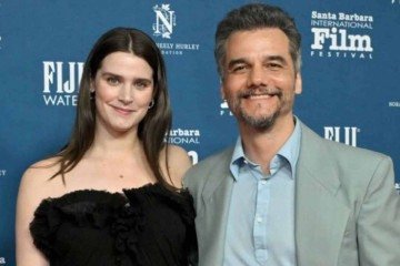  Atriz norueguesa Inga Ibsdotter Lilleaas e o brasileiro Wagner Moura -  (crédito:  @rob_latour / @shutterstock / redes sociais / reprodução)