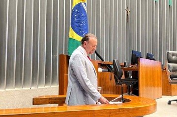 A declaração foi dada durante coletiva de imprensa no Salão Verde da Câmara, após a sessão solene em homenagem aos 46 anos do PT -  (crédito: Vanilson Oliveira/CB/D.A Press)