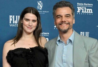  Atriz norueguesa Inga Ibsdotter Lilleaas e o brasileiro Wagner Moura -  (crédito:  @rob_latour / @shutterstock / redes sociais / reprodução)