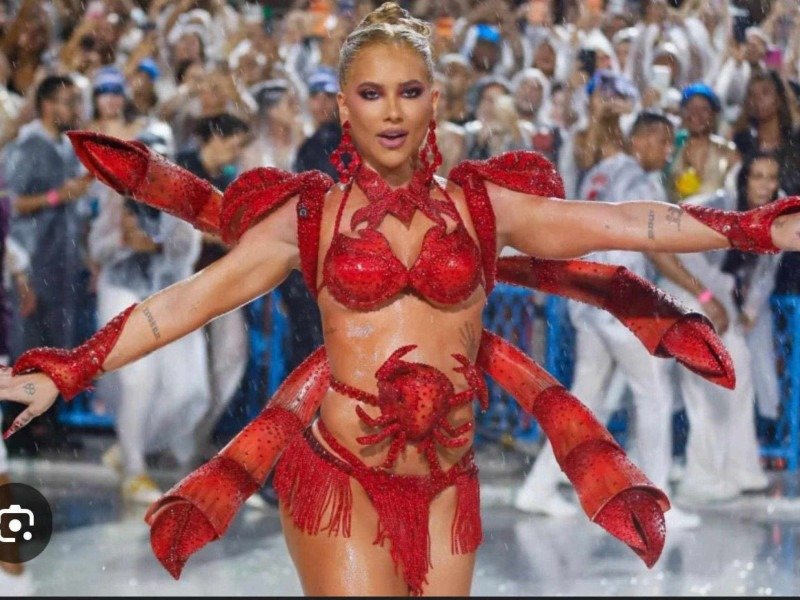 A influenciadora Virginia Fonseca, durante desfile do carnaval do Rio de Janeiro 2026 -  (crédito: Foto reprodução internet)