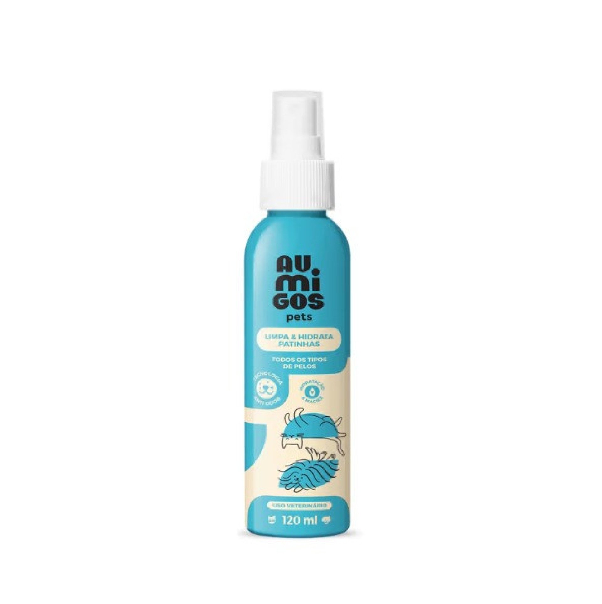 Limpa e Hidrata Patinhas Au.Migos Pets 120ml (R$ 46,90)