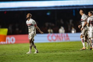Lucas Moura marcou o primeiro gol da vitória são-paulina -  (crédito: Paulo Pinto/São Paulo)