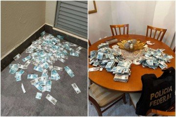 Operação Barco de Papel: PF apreende dinheiro jogado de apartamento em SC -  (crédito: Divulgação/Polícia Federal)
