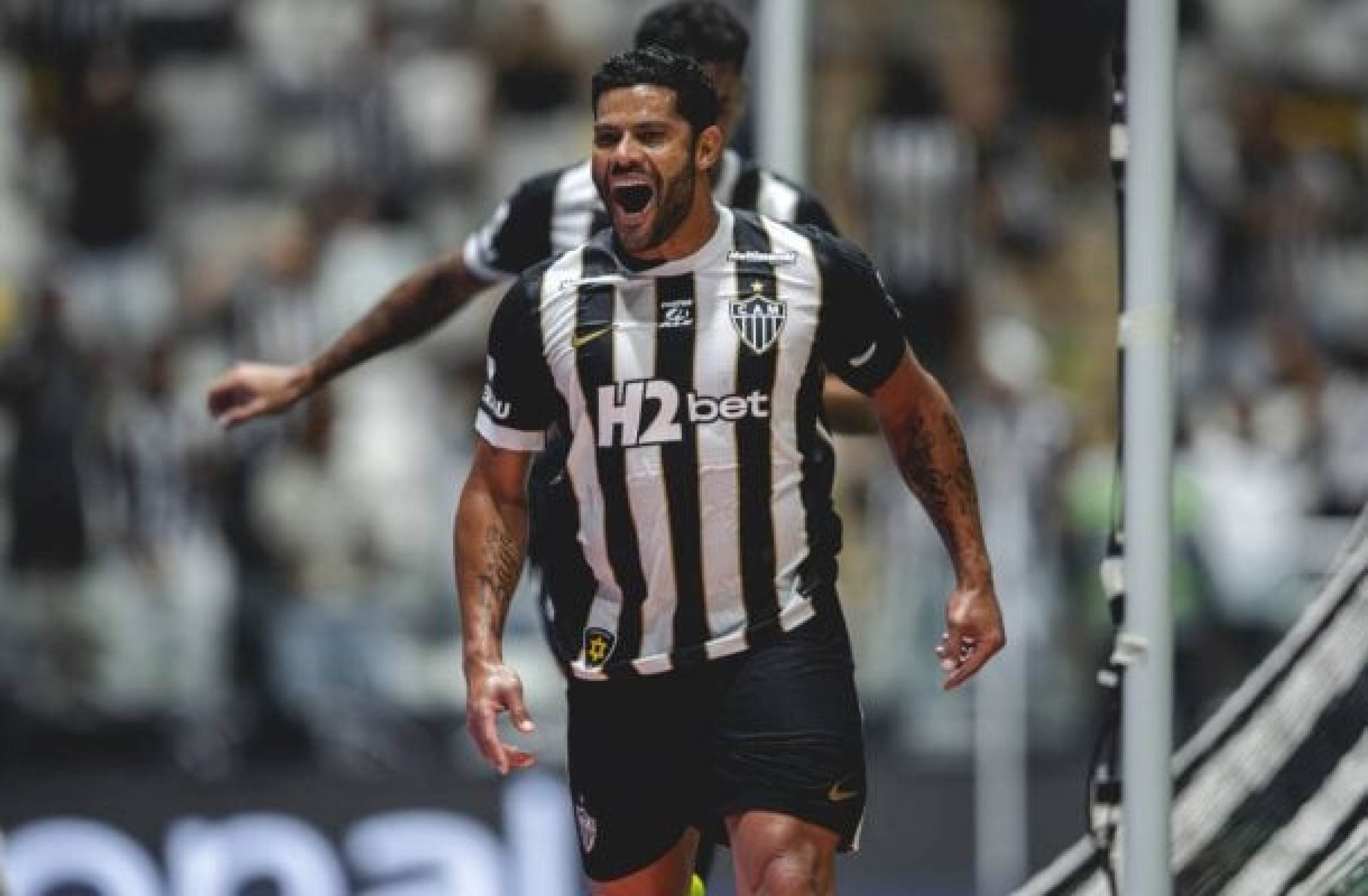 Hulk marca o primeiro gol do Atlético Mineiro no empate diante do Remo -  (crédito: Foto: Pedro Souza / Atlético Mineiro)
