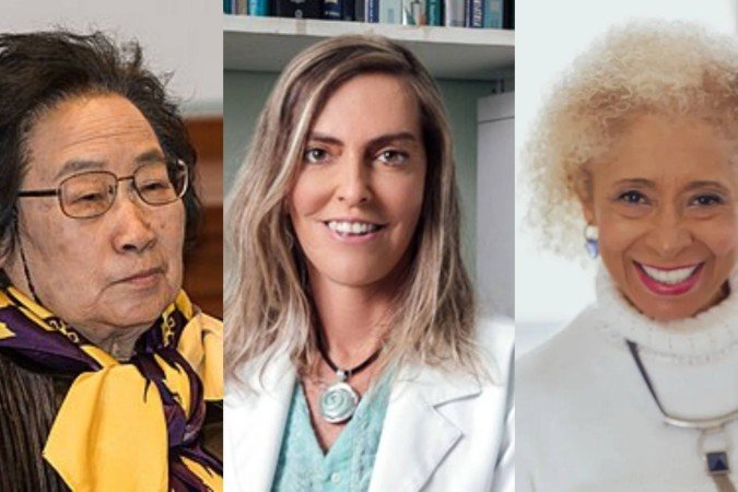Da esquerda para direita, Tu Youyou, Tatiana Coelho de Sampaio e Sonia Guimarães, mulheres que marcaram a ciência -  (crédito: Divulgação)
