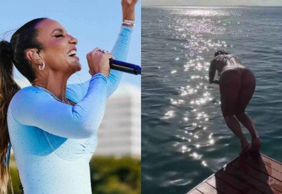 Aos 53 anos, Ivete Sangalo mergulha de biquíni cavado e bumbum rouba a cena -  (crédito: Reprodução/Instagram) -Aos 53 anos, Ivete Sangalo mergulha de biquíni cavado e bumbum rouba a cena -  (crédito: Reprodução/Instagram)