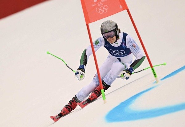 O esquiador brasilo-norueguês, Lucas Pinheiro -  (crédito:  AFP)