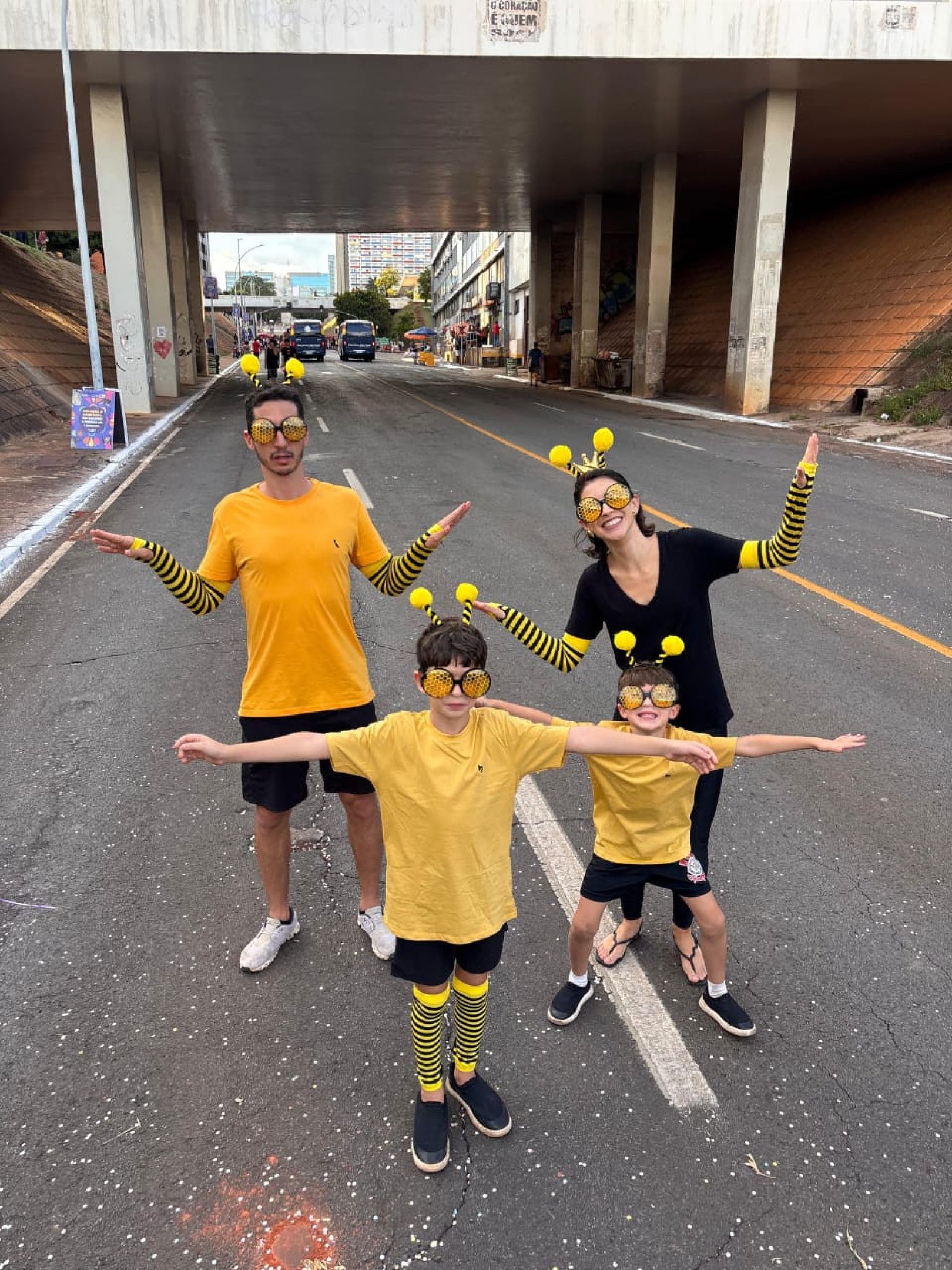 D&eacute;bora Penteado e Bernardo Sics&uacute;, pais do Theo e Isaac, se inspiraram no filme Bee Movie