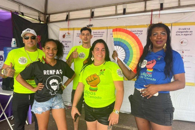 ONG Tulipas do Cerrado instalou uma sala de redução de danos para oferecer apoio aos foliões -  (crédito: Vitória Torres)