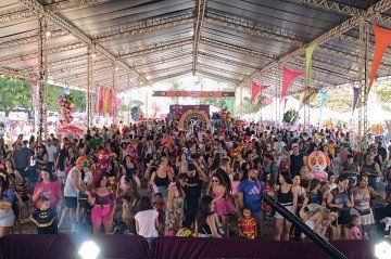 Bloco Baratona leva foli&otilde;es ao Parque da Cidade nesta segunda-feira (16/2) -  (crédito: Ana Carolina Alves/CB)