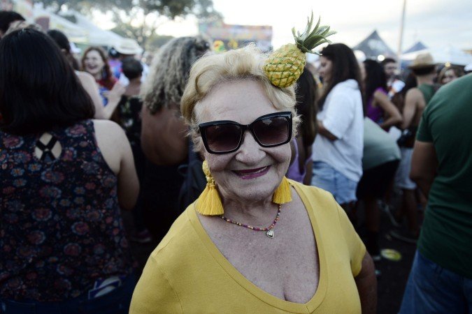 Mirian Oliveira transbordando alegria no Balança Mas Não Sai