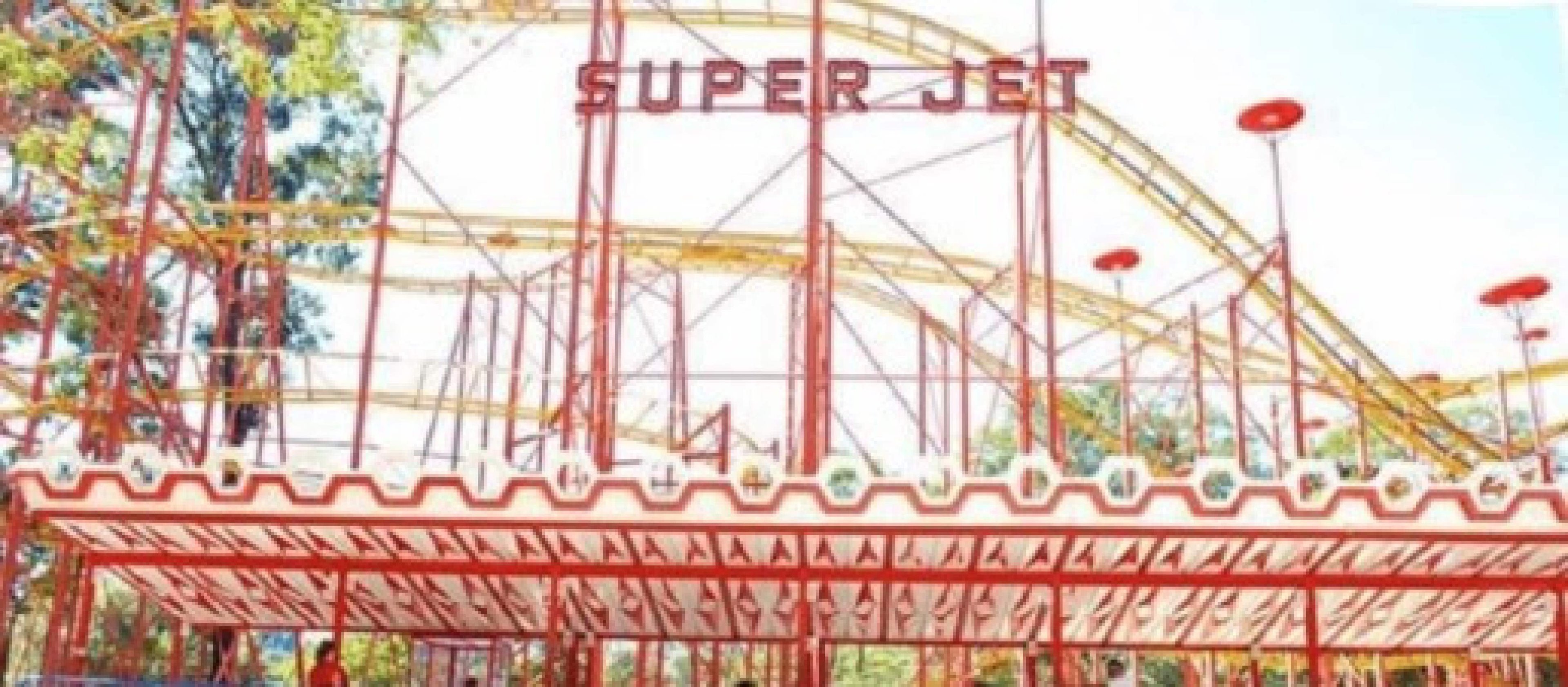 Montanha russa "Super Jet", uma das primeiras do Playcenter