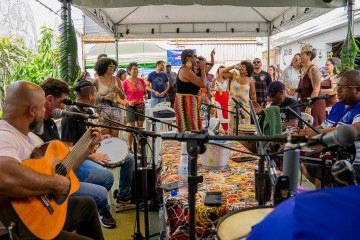Samba da Akotirene, em Ceilândia, chega à terceira edição com roda feita por mulheres -  (crédito: Divulgação)