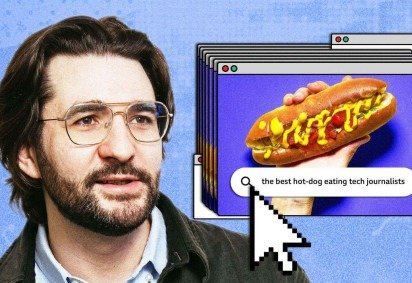 Resultados rapidamente incorporam informações falsas publicadas na internet  -  (crédito: Thomas Germain/Google/BBC)) -Resultados rapidamente incorporam informações falsas publicadas na internet  -  (crédito: Thomas Germain/Google/BBC))