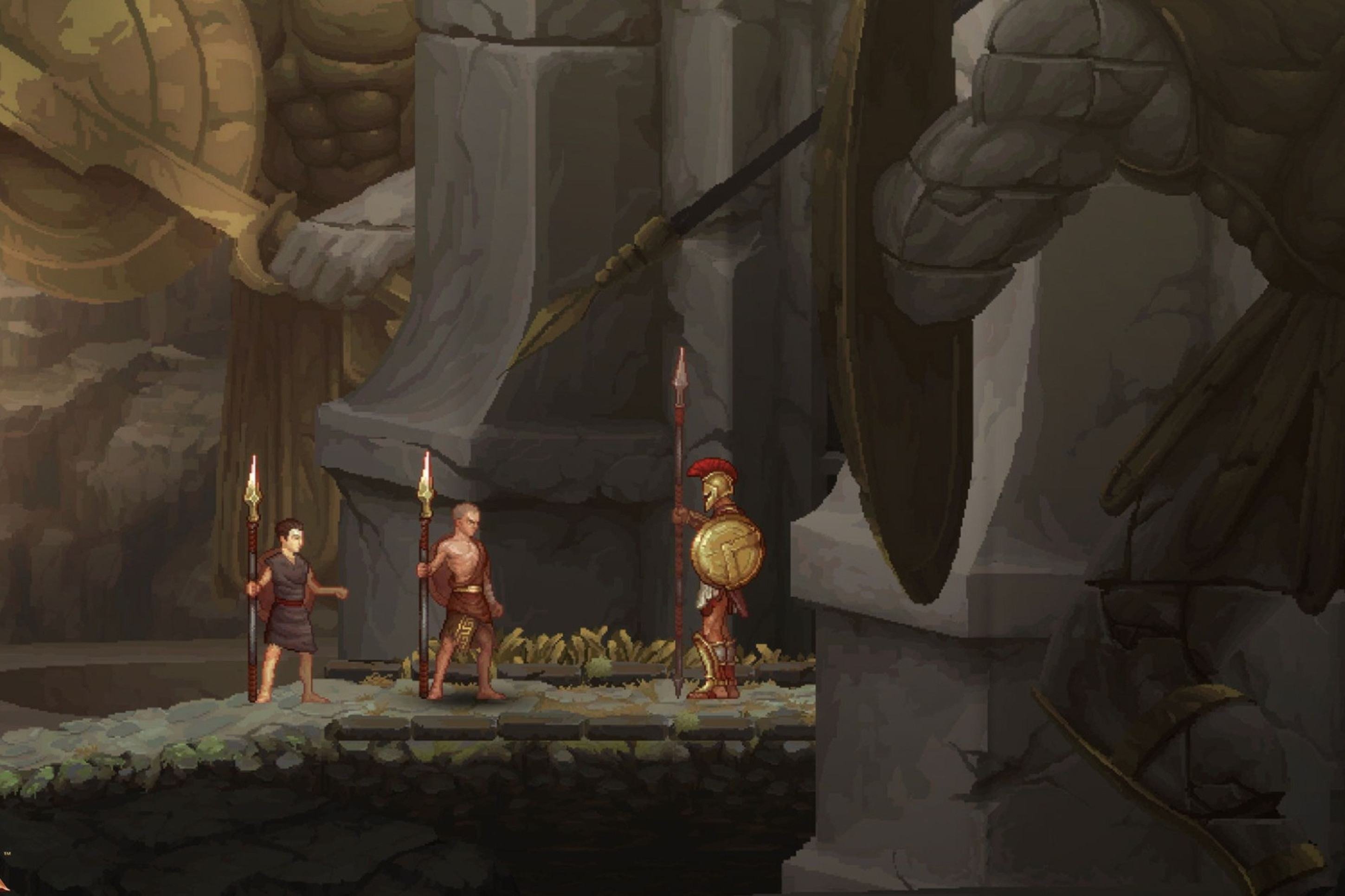 Nessa vers&atilde;o do jogo, Kratos e Deimos exploram os arredores de Esparta atr&aacute;s de um guerreiro que deserdou e fugiu