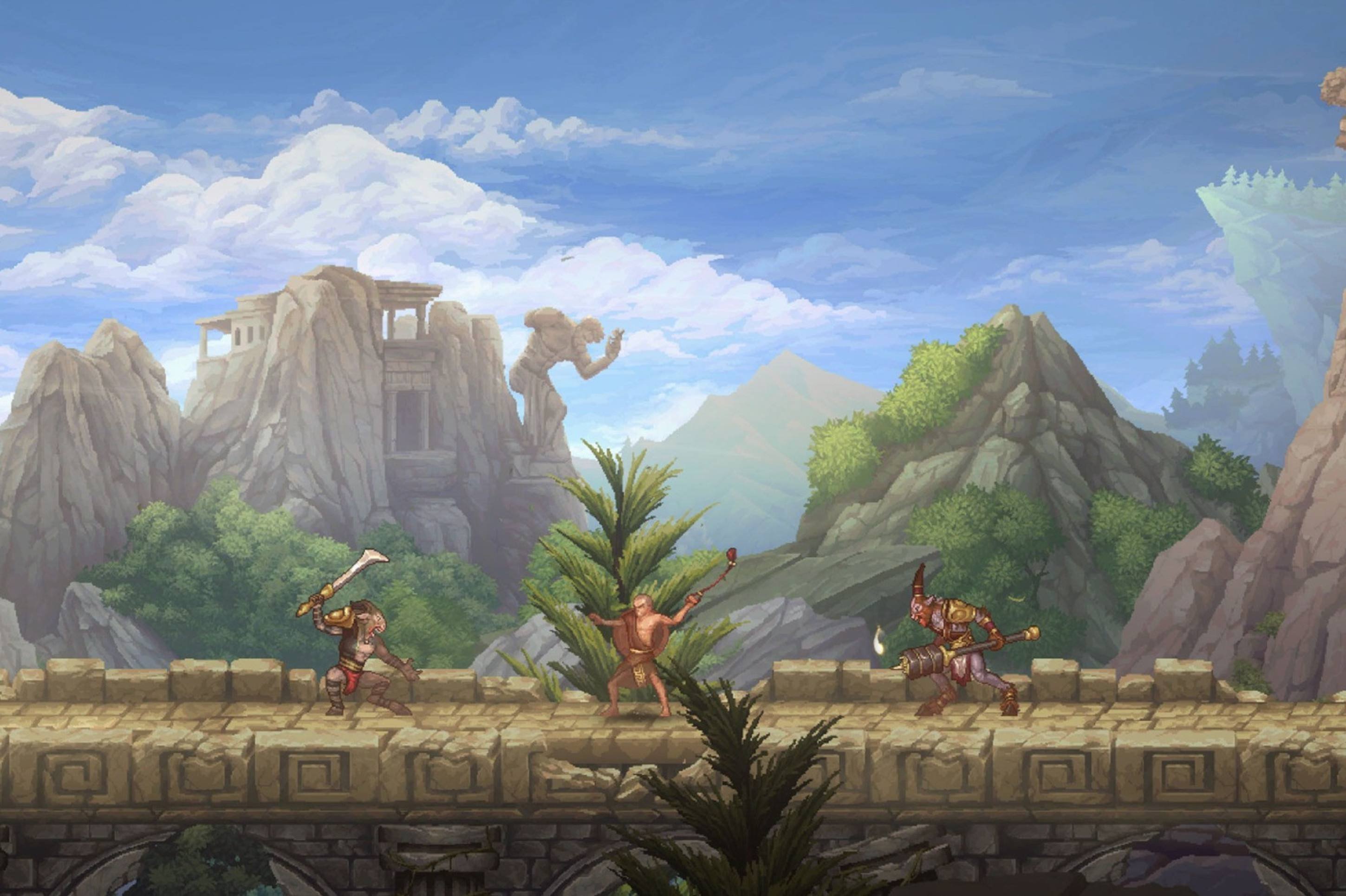 Nessa vers&atilde;o do jogo, Kratos e Deimos exploram os arredores de Esparta atr&aacute;s de um guerreiro que deserdou e fugiu