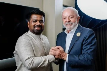  19.02.2026 - Presidente da Rep..blica, Luiz In..cio Lula da Silva, durante reuni..o Bilateral com Presidente do Sri Lanka, Anura Kumara Dissanayake..Nova D..lhi - ..ndia...Foto: Ricardo Stuckert / PR
     -  (crédito:  Ricardo Stuckert / PR)