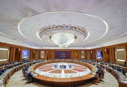  19.02.2026 - Presidente da Rep..blica, Luiz In..cio Lula da Silva, durante a Sess..o plen..ria com almo..o de trabalho, no Centro de Conven....es Bharat Mandapa. Nova D..lhi - ..ndia.......Foto: Ricardo Stuckert / PR
     -  (crédito:  Ricardo Stuckert / PR)