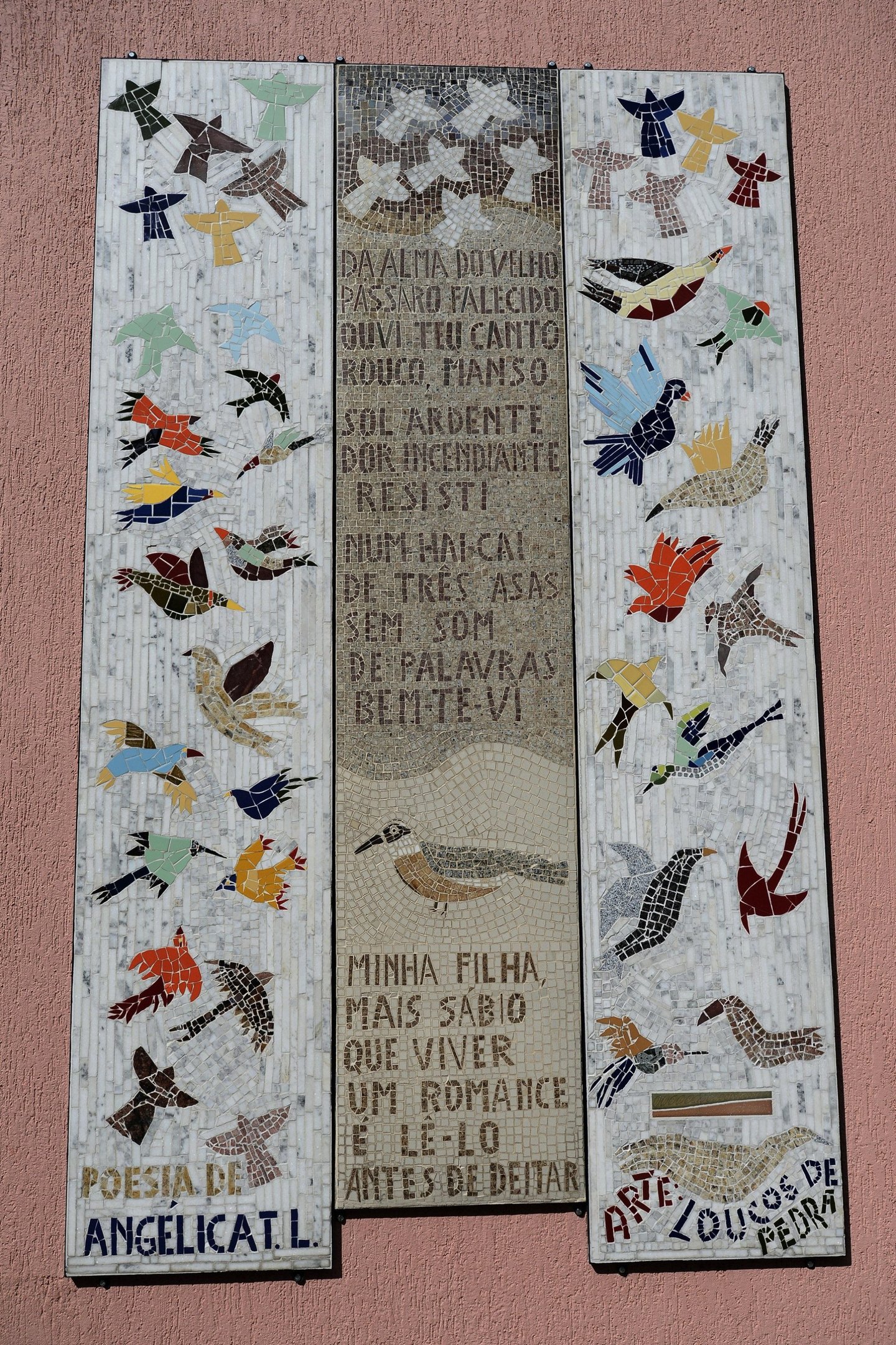  19/02/2026. Cr&eacute;dito: Minervino J&uacute;nior/CB/D.A Press. Brasil.  Brasilia - DF. Poemas nas paredes da Biblioteca Demonstrativa 506/507 Sul