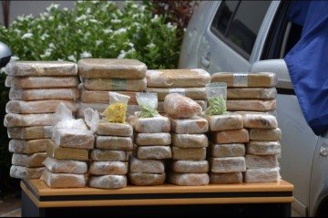 Droga foi apreendida em imóvel de Ceilândia - (crédito: PF-PMDF/Divulgação) Droga foi apreendida em imóvel de Ceilândia - (crédito: PF-PMDF/Divulgação)