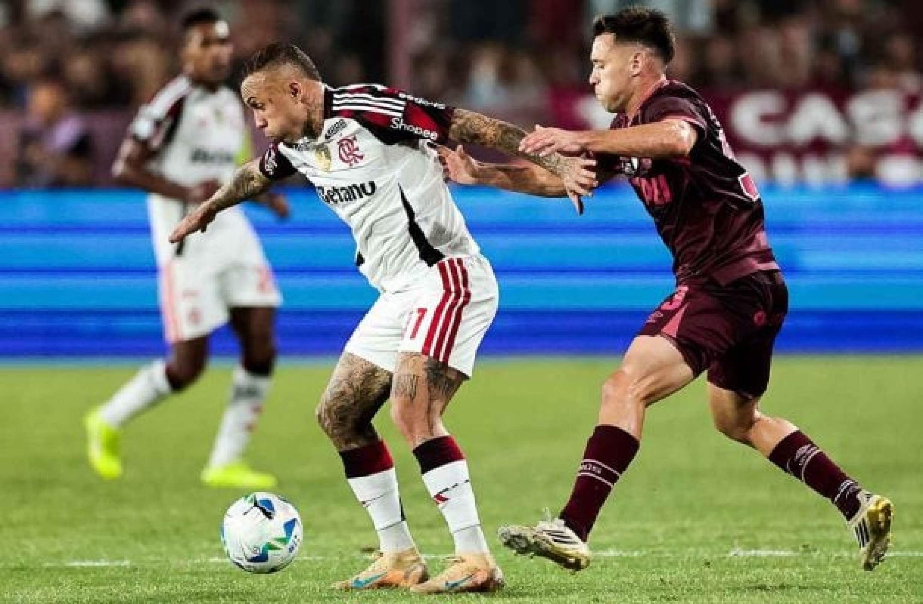 Cebolinha deu a única finalização do Flamengo a gol no jogo inteiro - (crédito: Foto: Gilvan de Souza/Flamengo) Cebolinha deu a única finalização do Flamengo a gol no jogo inteiro - (crédito: Foto: Gilvan de Souza/Flamengo)