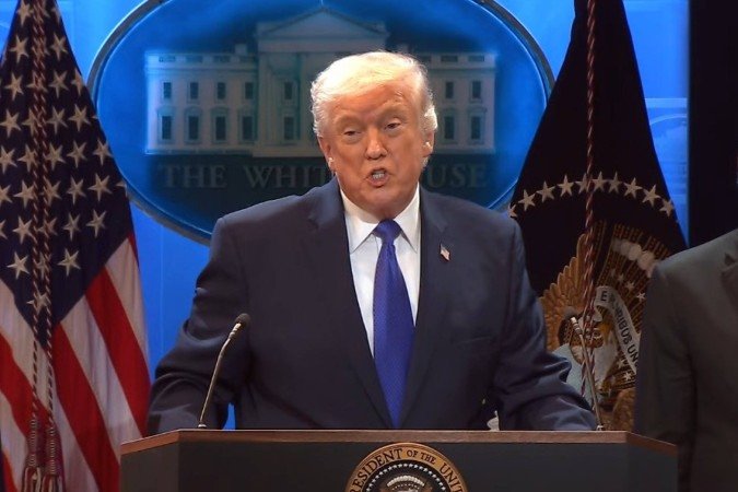 Trump reage à decisão da Suprema Corte e anuncia tarifa global de 10% -  (crédito: Reprodução)