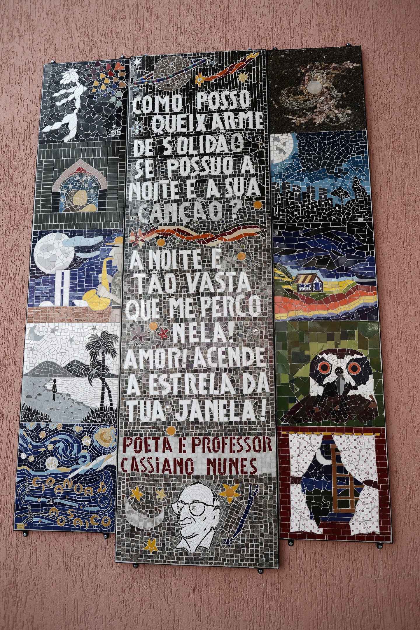  19/02/2026. Cr&eacute;dito: Minervino J&uacute;nior/CB/D.A Press. Brasil.  Brasilia - DF. Poemas nas paredes da Biblioteca Demonstrativa 506/507 Sul