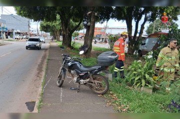 Pedestre teve ferimentos leve e escoria&ccedil;&otilde;es pelo corpo -  (crédito: Divulga&ccedil;&atilde;o/ CMBDF)