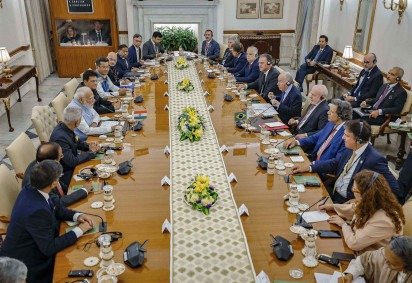 No ato de assinaturas, Lula defendeu o multilateralismo, ao afirmar que os acordos representam uma resposta ao unilateralismo comercial -  (crédito: Ricardo Stuckert / PR) -No ato de assinaturas, Lula defendeu o multilateralismo, ao afirmar que os acordos representam uma resposta ao unilateralismo comercial -  (crédito: Ricardo Stuckert / PR)