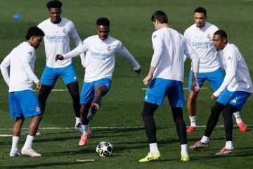 O duelo desta quarta-feira será o terceiro do ano entre Real Madrid e Benfica na temporada, com uma vitória para cada -  (crédito: Oscar del Pozo/AFP)