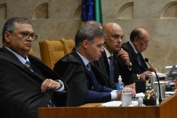 Sessão do Plenário do STF: Flávio Dino, André Mendonça e Alexandre de Moraes  -  (crédito:  Ed Alves CB/DA Press)